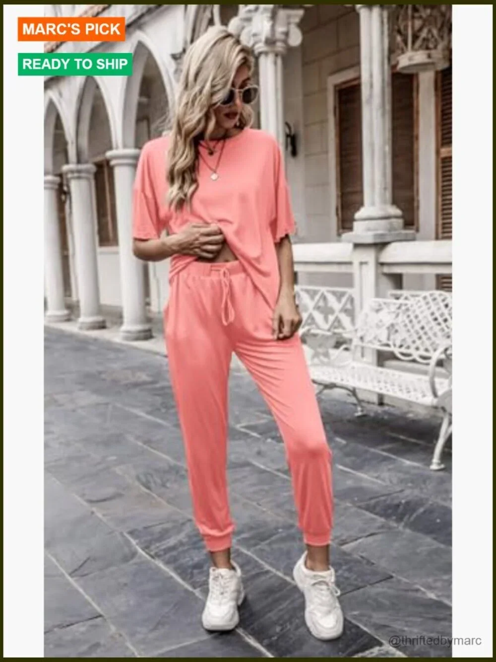Women's Two Piece Lounge Set Jogger Pants Matching Outfits Size XL